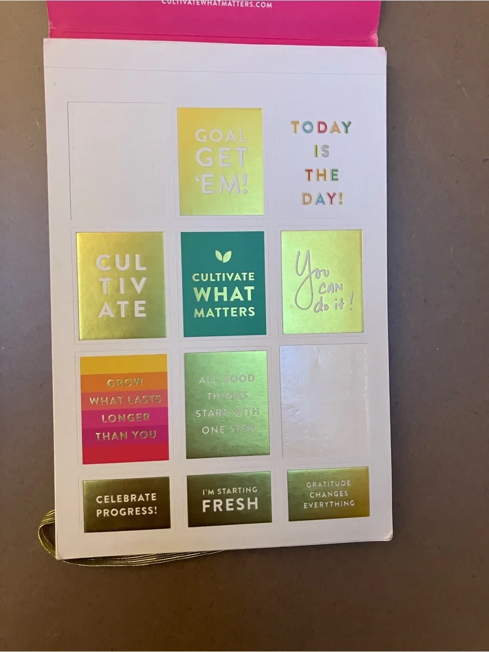 90-Day Powersheets Goal Planner - Natural Linen color + Goal Sticker Book